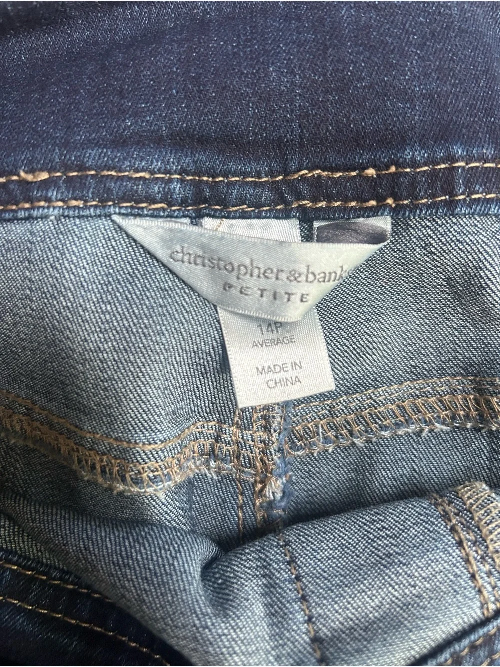 Christopher & Banks Dark Blue Denim Pencil Skirt